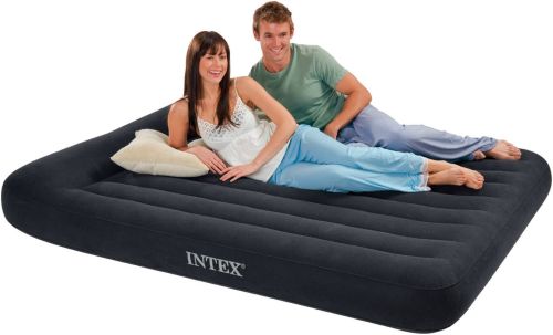 Intex Queen Pillow Rest Classic Airbed with  Fiber-Tech Bip