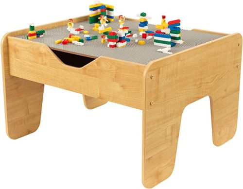 KIDKRAFT 2-IN-1 ACTIVITY TABLE WITH BOARD - GRAY & NATURAL