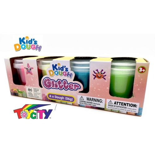 KidS Dough 4 X 100G Glitter Dough