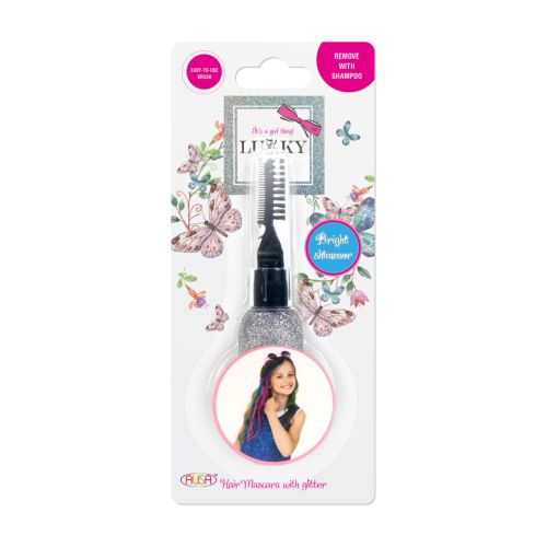 LUKKY - HAIR MASCARA WITH GLITTER 0.51 FL.OZ. SILVER