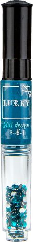 Lukky 2-In-1 Nail Design Pen Nail Polish, 6 ml, Light Blue 011