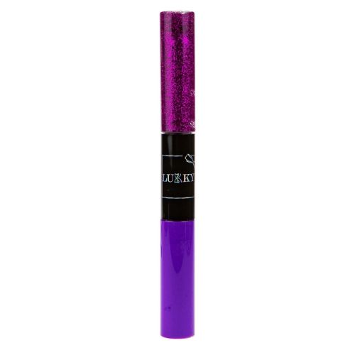 Lukky 2-In-1 Mascara & Glitter For Eyelashes Bold Shimmer Purple 10 ml