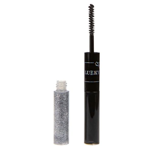 Lukky 2-In-1 Mascara & Glitter For Eyelashes Bold Shimmer Black & Silver 10 ml