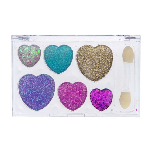 Lukky Eyeshadow Cream with Glitter Palette 6 Colors Heart