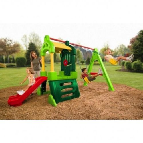 Little Tikes Clubhouse Swing Set Natural 