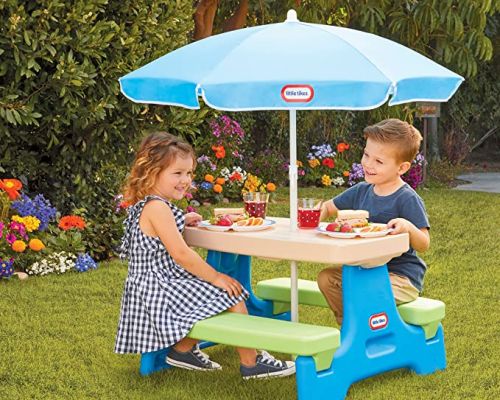 Easy Store Picnic Table With Umbrella