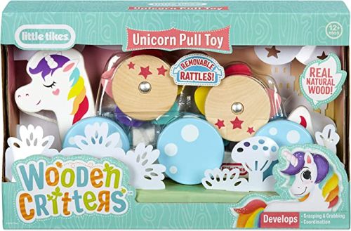 LITTLE TIKES WOODEN CRITTERS PULL TOY (UNICORN)