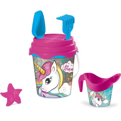 MONDO - GLITTER UNICORN BIO BUCKET SET 17CM