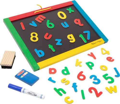 MELISSA & DOUG - MAGNETIC CHALKBOARD AND DRY, ERASE BOARD