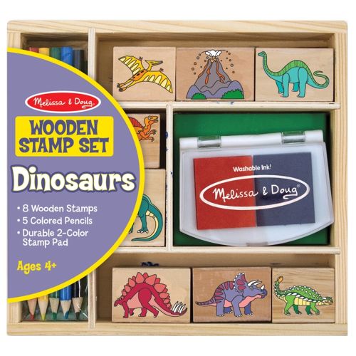 MELISSA & DOUG - WOODEN DINOSAUR STAMP SET