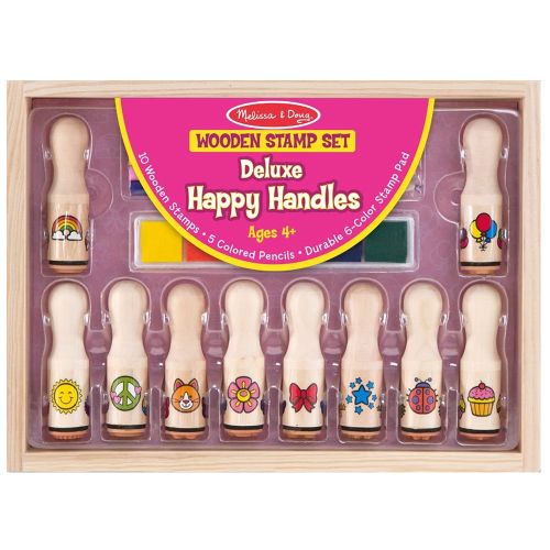 MELISSA & DOUG - DELUXE HAPPY HANDLE STAMP SET