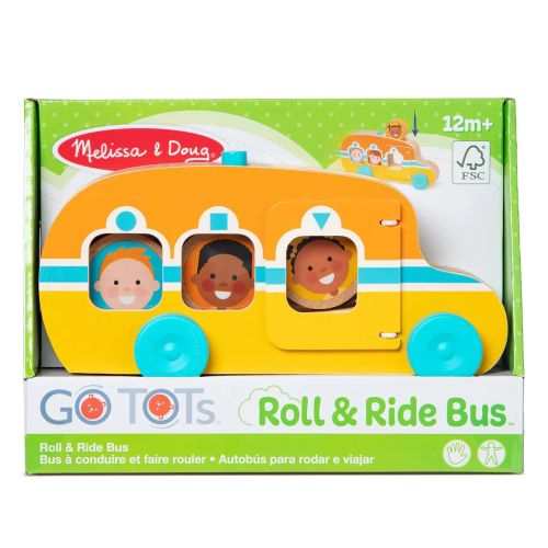 MELISSA & DOUG - GO TOTS ROLL AND RIDE BUS, 4 PIECES