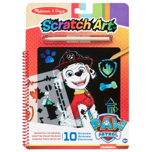 MELISSA & DOUG - PAW PATROL SCRATCH ART PAD, MARSHALL