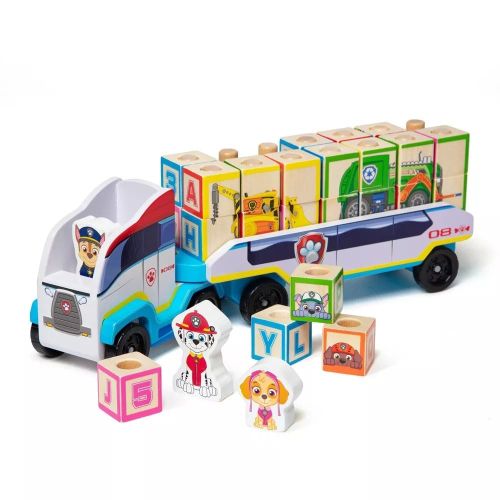 MELISSA & DOUG - PAW PATROL WOODEN BLOCK TRUCK, 33 PIECES