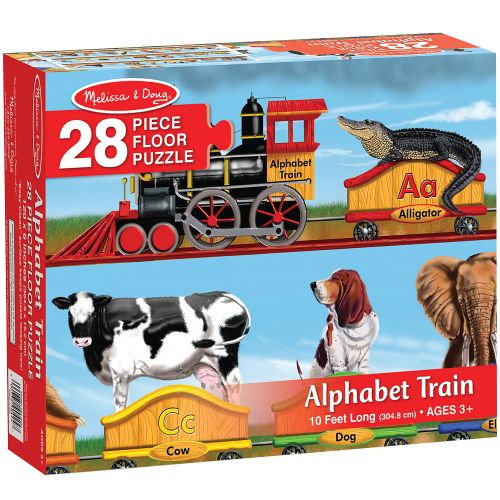 MELISSA & DOUG - ALPHABET TRAIN FLOOR PUZZLE, 28 PIECES