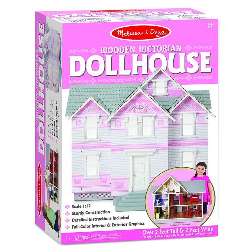 MELISSA & DOUG - WOODEN VICTORIAN DOLLHOUSE