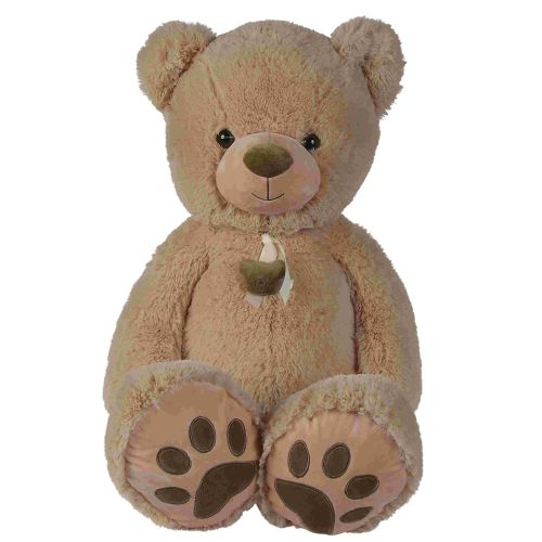 NICOTOY - BEIGE RIBBON BEAR PLUSH TOY, 85 CM