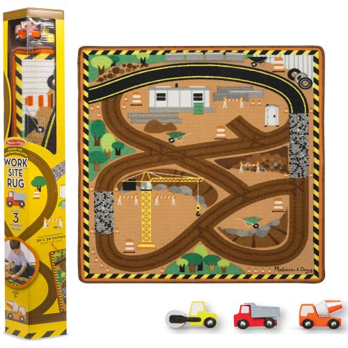 MELISSA & DOUG - ROUND THE SITE CONSTRUCTION TRUCK RUG