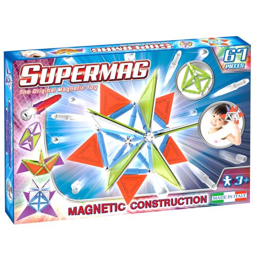 SUPERMAG - TAGS TRENDY MAGNETIC CONSTRUCTIONS SET, 67 PCS