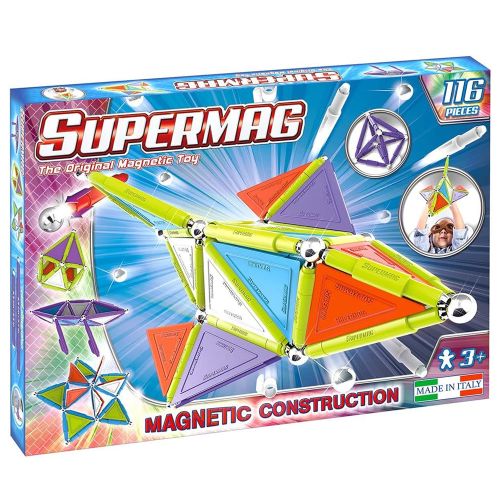 SUPERMAG - TAGS TRENDY MAGNETIC CONSTRUCTIONS SET, 116 PCS