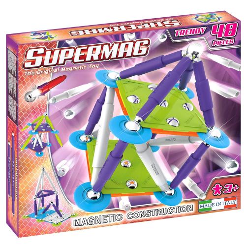 SUPERMAG - CLASSIC TRENDY MAGNETIC CONSTRUCTIONS SET, 48 PCS