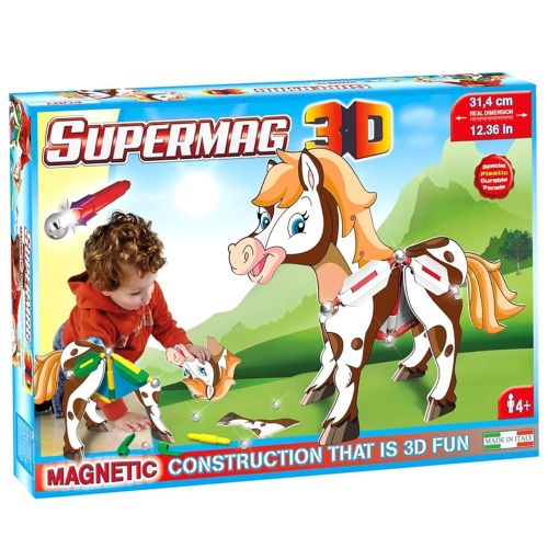 SUPERMAG - 3D PONY MAGNETIC CONSTRUCTIONS SET, 48 PCS