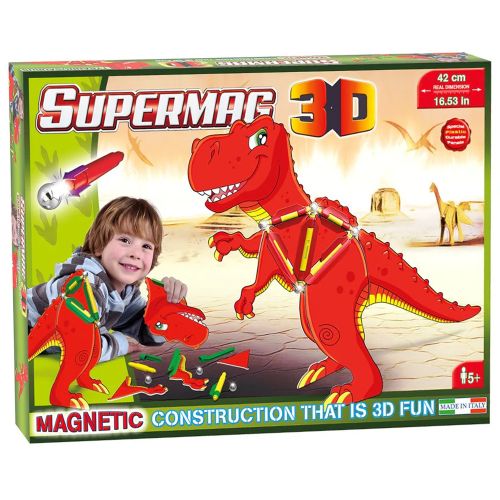 SUPERMAG - 3D T-REX MAGNETIC CONSTRUCTIONS SET, 40 PCS