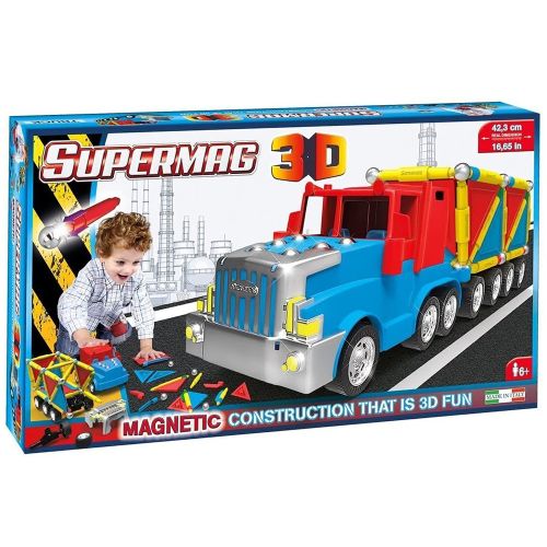 SUPERMAG - 3D TRUCK MAGNETIC CONSTRUCTIONS SET, 126 PCS