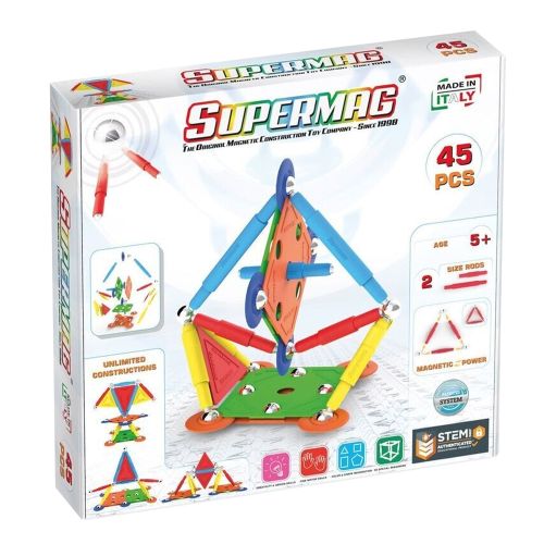 SUPERMAG - PROJECTS TECHNICOLOR MAGNETIC CONSTRUCTIONS SET, 45 PCS