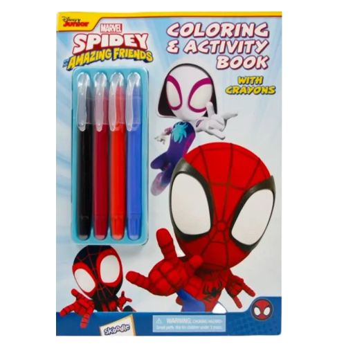 SKOODLE - MARVEL SPIDEY COLORING & ACTIVITY BOOK WITH CRAYONS