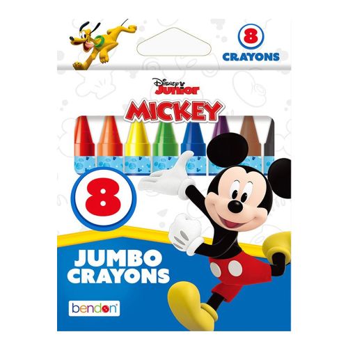 SKOODLE - DISNEY MICKEY JUMBO CRAYONS, 8 PIECES