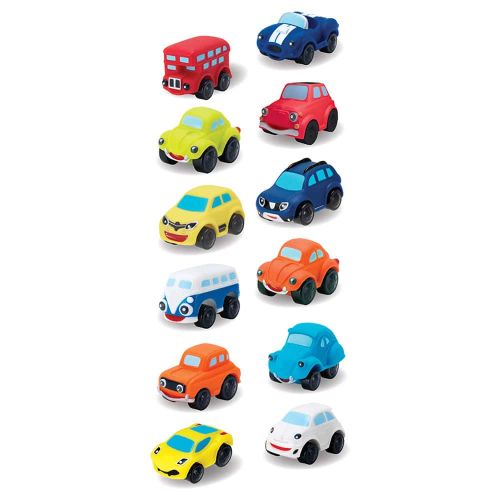 Motor Town- Asst Soft Cars In Dispenser (24 Pieces- 8 Styls)