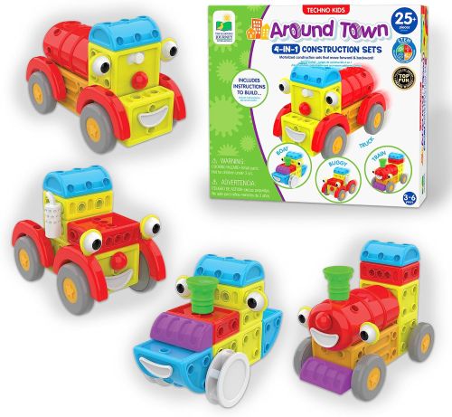 Techno Kids 4 In 1 Construction Sets- Around Town