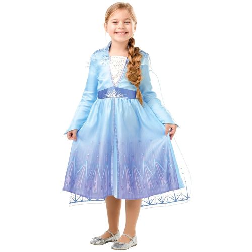 RUBIES - DISNEY FROZEN 2 ELSA TRAVEL CLASSIC COSTUME, LARGE