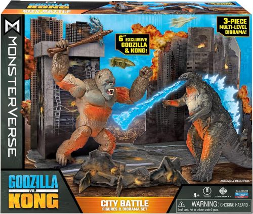 Godzilla vs. Kong City Battle Figs 6 Diaroma Set