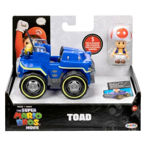 NINTENDO - SUPER MARIO MOVIE FIGURE TOAD WITH KART