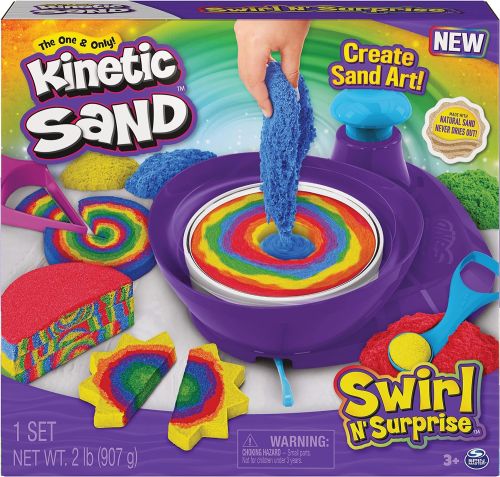 KINETIC SAND - SWIRL N' SURPRISE SET, 907G