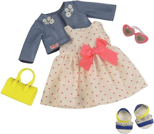 Our Generation Deluxe Heartprint Dress Outfit