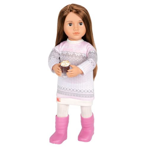 Our Generation Deluxe Log Cabin Doll With Book Sandy