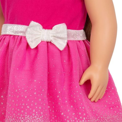 Our Generation Doll Joanna with Pink Dress And White Bows
