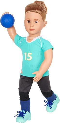 Our Generation Poseable Volleyball Player Boy Doll with Accy Jo