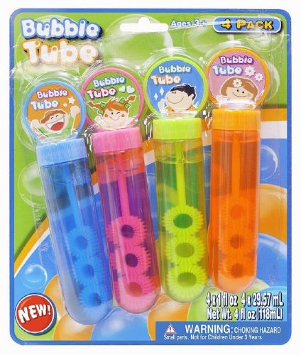 Placo Toys Bubble Tube 1 Oz X 4 Packs