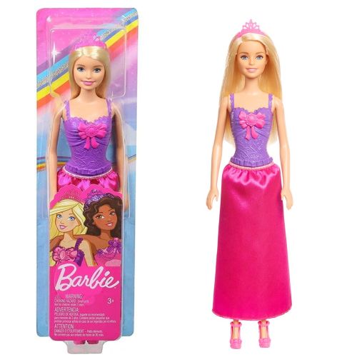 BARBIE PRINCESS DOLL WITH BLONDE HAIR AND PURPLE DRESS