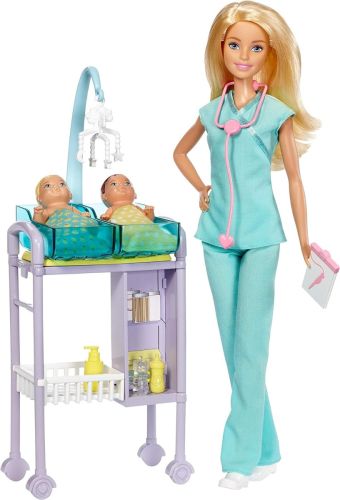 BARBIE BABY DOCTOR PLAYSET WITH BLONDE FASHION DOLL