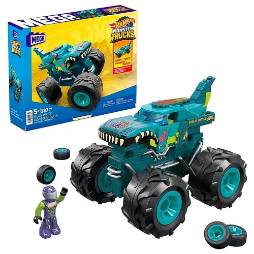 MEGA - HOT WHEELS MEG WREX MONSTER TRUCK BUILDING SET, 187 PIECES