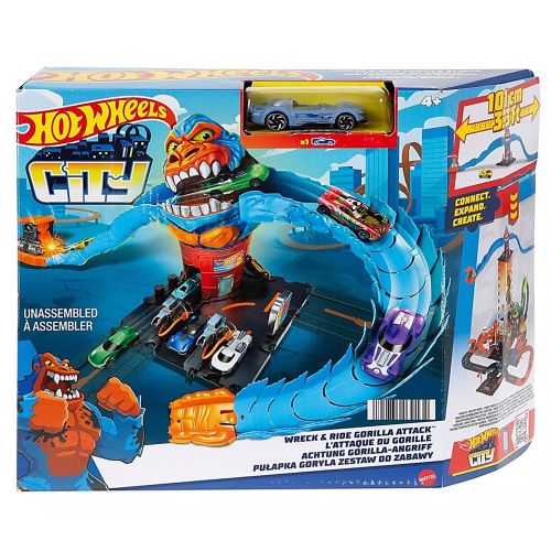 HOT WHEELS - CITY WRECK & RIDE GORILLA ATTACK PLAYSET