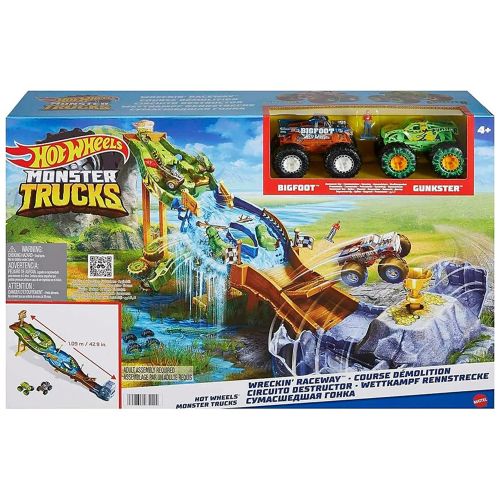 HOT WHEELS - MONSTER TRUCKS WRECKIN RACEWAY PLAYSET