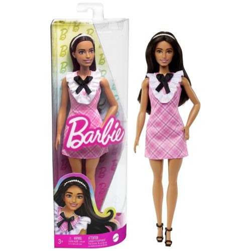 BARBIE FASHIONISTAS DOLL - PINK PLAID DRESS