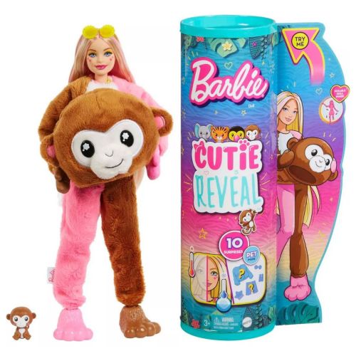 BARBIE CUTIE REVEAL - JUNGLE SERIES MONKEY DOLL