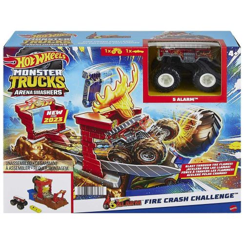 HOT WHEELS - MONSTER TRUCK ARENA SMASHERS, FIRE CRASH CHALLENGE